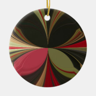 Edgy Earth Kaleidoscope Art Print Ceramic Ornament
