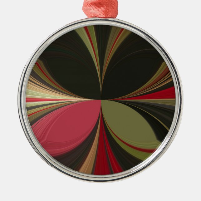 Edgy Earth Kaleidoscope Art Print Metal Tree Decoration (Front)