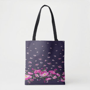  Edgy Elegance with the Floral Black Tote Bag