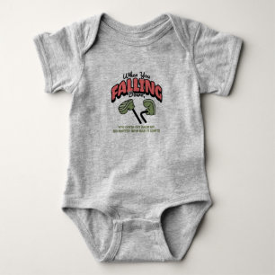 Edgy "Falling Down" Surreal Mushroom Baby Body Bodysuit