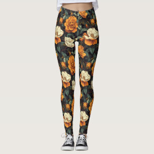 Edgy Gardenias Petal Clothes Fitness Leggings