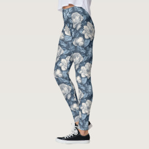 Edgy Gardenias Sparkle Wear Cardio Leggings