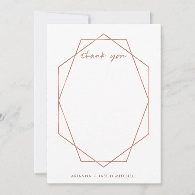 Edgy Geometric Thank You Card (Front)