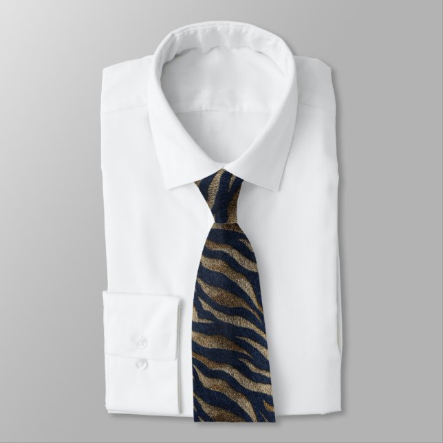 Edgy Gifts For Guys Tiger Skin Tie (Tied)