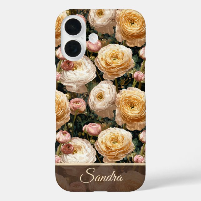 Edgy Girls Gift Ranunculus Name Case-Mate iPhone Case (Back)