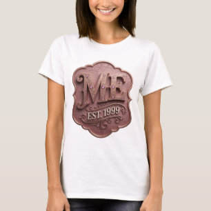 Edgy Gold ME EST 1999 Statement Design T-Shirt