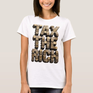 Edgy Gold TAX THE RICH Statement Design T-Shirt