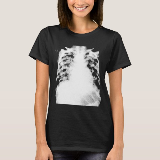 Edgy Gothic Alt Clothing  Ribcage Grunge Steetwear T-Shirt (Front)