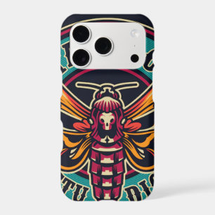 Edgy Gothic Death Moth Abstract Graphic Phone Case