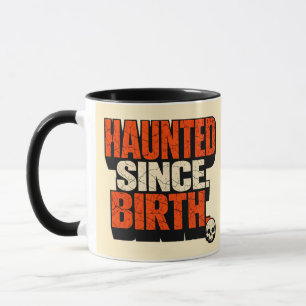 Edgy Gothic Haunted Since Birth ADHD Skull Mug