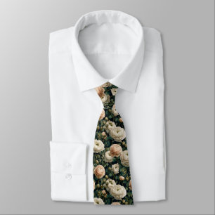 Edgy Groomsman Gift Ranunculus Flower Tie