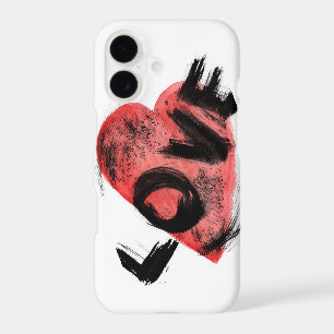 Edgy Grunge Heart Art Print – Minimalist Urban Lov