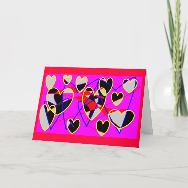 Edgy Hearts Holiday Card (Front)