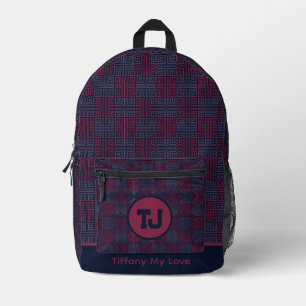Edgy High School Summer Personalised Sports Backpa Printed Backpack