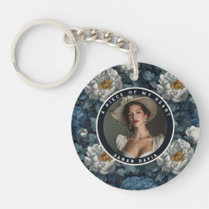 Edgy Holiday Gift Sets Photo Peonies Key Ring