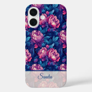 Edgy Mother Gift Peony Floral Custom iPhone 16 Case