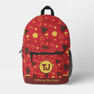 Edgy Name Monogrammed Personalised Sports Backpack
