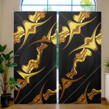 Edgy Opulent Swirl Black and gold elegant Living