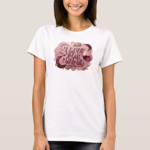 Edgy Red I LIVE FOR WINE Tee