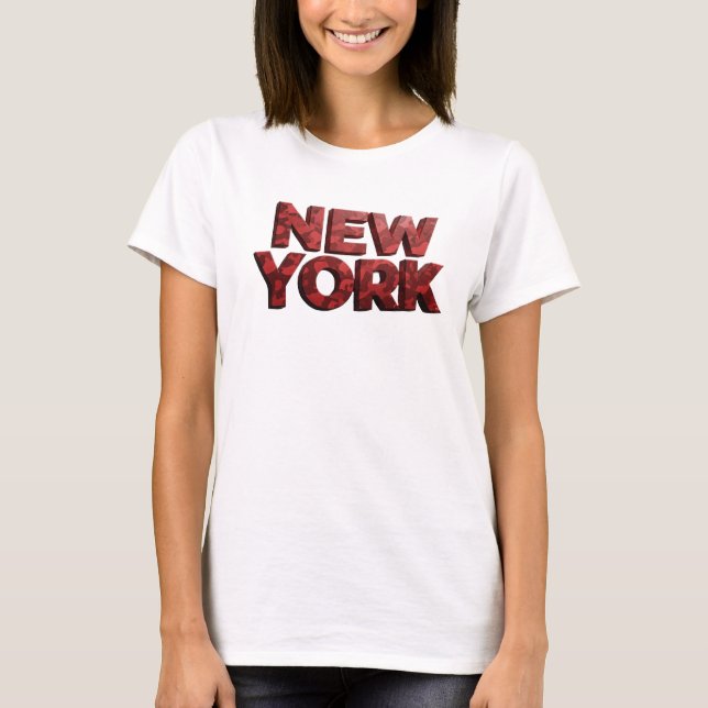 Edgy Red NEW YORK Tee (Front)