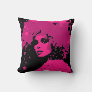 Edgy Retro All Over Grunge Design Cushion