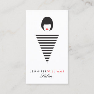 Edgy Retro Mod Hair Stylist, Salon, Beauty Blogger Business Card