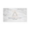 Edgy Rose Gold Triangle Logo White Marble