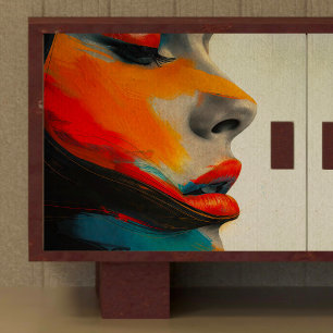 Edgy Seventies Woman Decoupage Tissue Paper