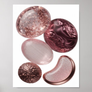 Edgy Silver ABSTRACT ART Art Print