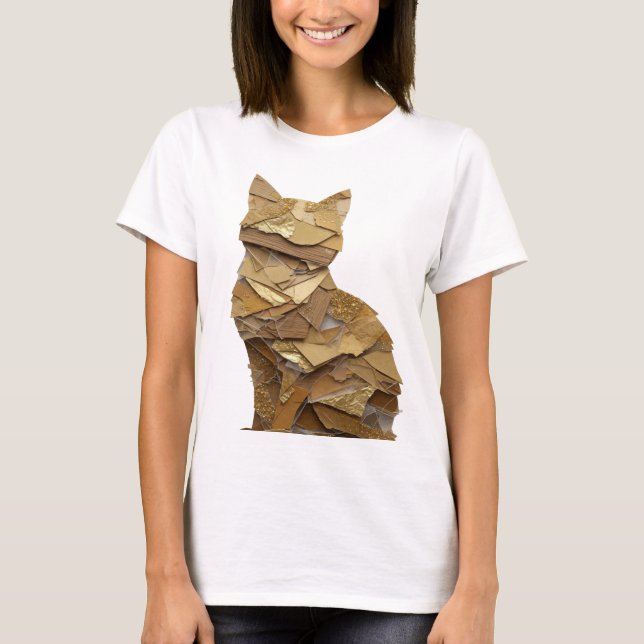 Edgy Silver ABSTRACT ART Statement Design T-Shirt (Front)