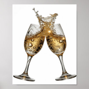 Edgy Silver CHEERS CHEERS Print