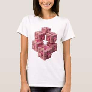 Edgy Silver PINK COINS Custom Design T-Shirt