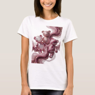 Edgy Silver SWAROVSKI BEARS Modern Design T-Shirt