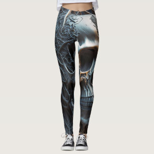Edgy Skull Print Leggings – Bold & Stylish
