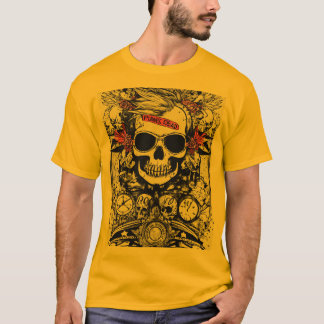 Edgy Skull Print T-Shirt Bold and Unique Graphic