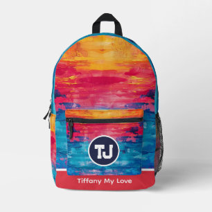 Edgy Team High School Patterned Backpack