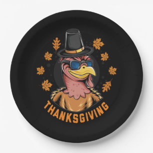 Edgy Thanksgiving Turkey Paper Plate