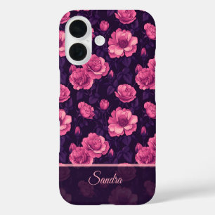Edgy Valentine'S Day Gift Rose Floral Custom iPhone 16 Case