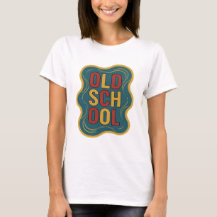 Edgy Yellow OLD SCHOOL Graphic Design T-Shirt