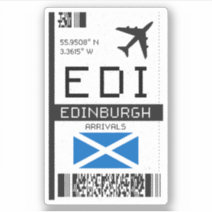 EDI Edinburgh, Scotland Airport Boarding Pass - UK