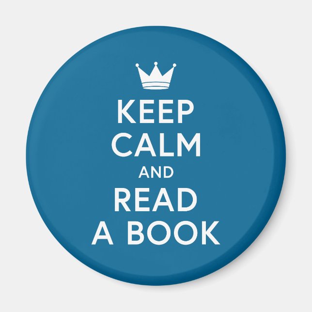 Ediatble Colour Bookish Keep Calm and Read a Book Magnet (Front)