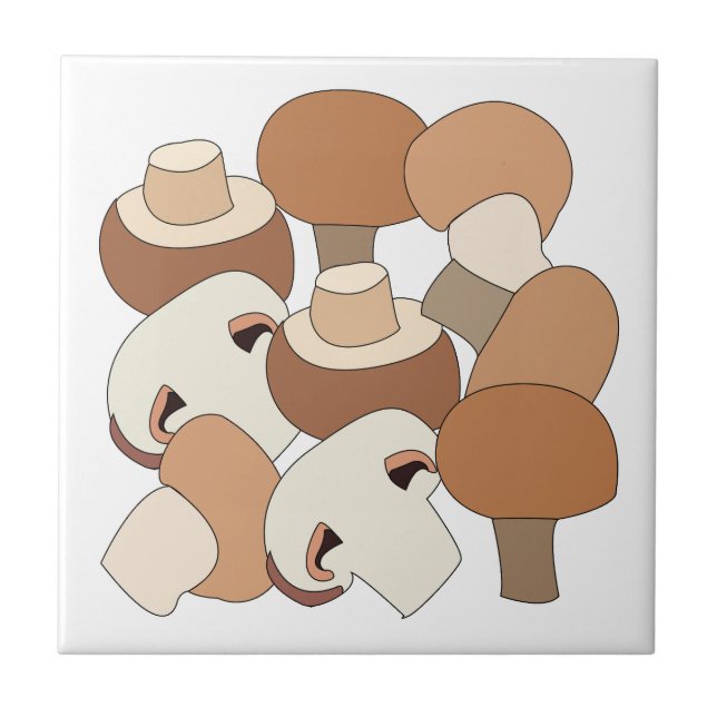 Edible Mushroom Forager Mycologist Chef Ceramic Tile (Front)