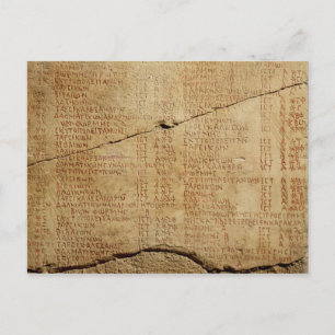 Edict of Emperor Diocletian Postcard