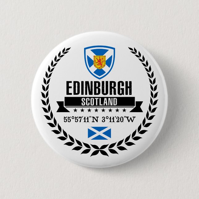 Edinburgh 6 Cm Round Badge (Front)