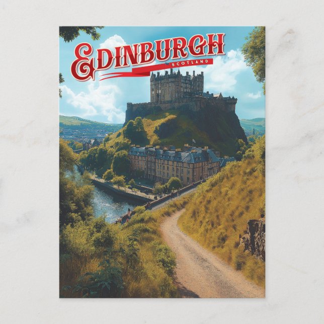 Edinburgh: A Misty Scottish Romance Postcard (Front)