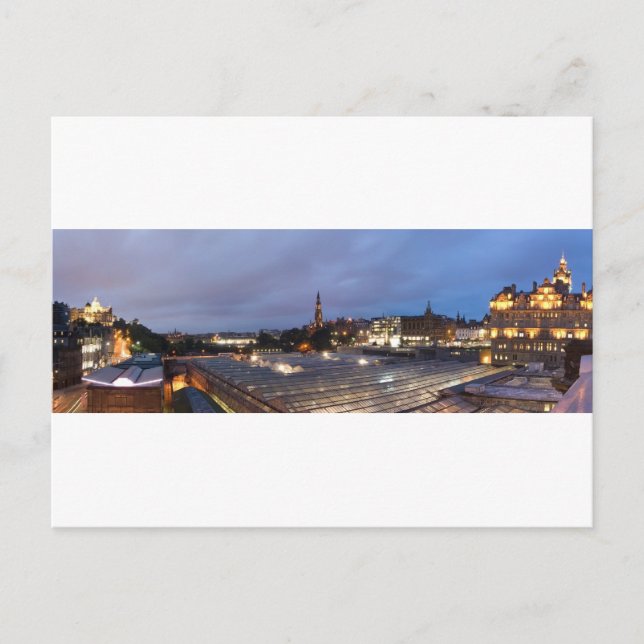 Edinburgh at Twilight Postcard (Front)