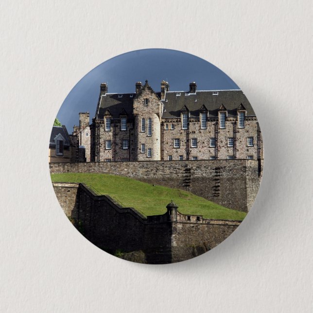 edinburgh castle 6 cm round badge (Front)