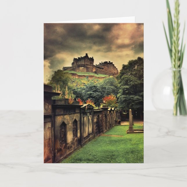 Edinburgh Castle - Antique Style Card (Front)