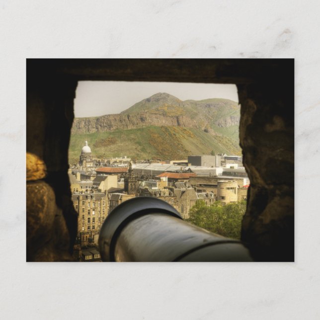 Edinburgh Castle Cannon Postcard (Front)