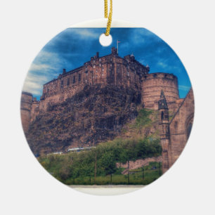 Edinburgh Castle Ceramic Tree Decoration
